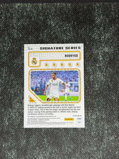 2023-24 Panini Donruss Soccer Signature Series Blue 42/99 - Rodrygo