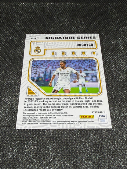 2023-24 Panini Donruss Soccer Signature Series Blue 42/99 - Rodrygo