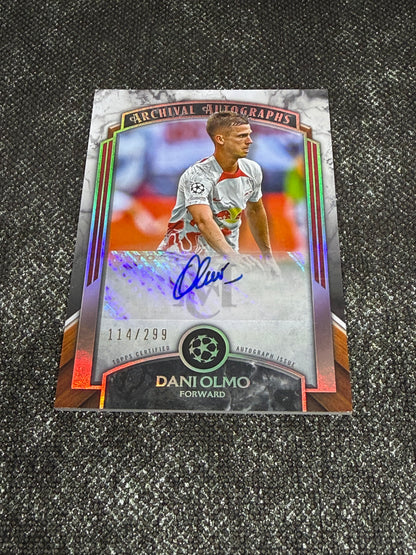 2022-23 Topps UEFA Champions League Museum Collection Archival Autograph Card 114/299 - Dani Olmo