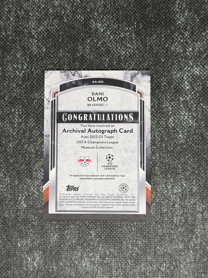2022-23 Topps UEFA Champions League Museum Collection Archival Autograph Card 114/299 - Dani Olmo
