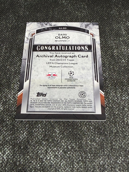 2022-23 Topps UEFA Champions League Museum Collection Archival Autograph Card 114/299 - Dani Olmo