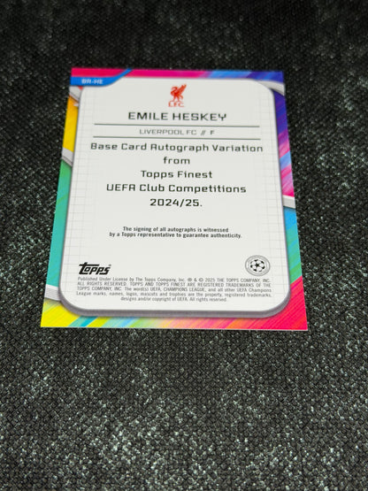 2024-25 Topps Finest UEFA Club Competitions Base Card Autograph Variation Gold 45/50 - Emile Heskey