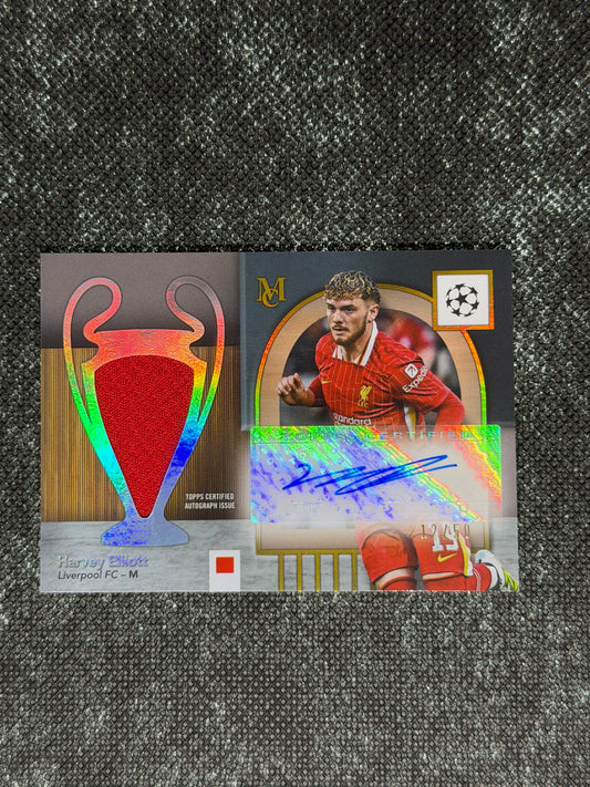 2024-25 Topps Museum Collection UEFA Club Competitions Momentous Materials Jumbo Autograph 12/50 - Harvey Elliot