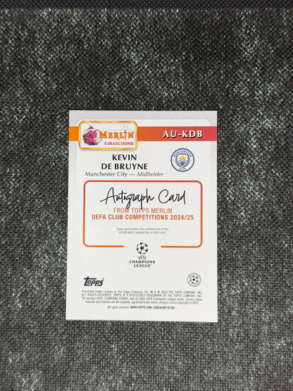 2024-25 Topps Merlin UEFA Club Competitions Autograph Card Gold 45/50 - Kevin De Bruyne