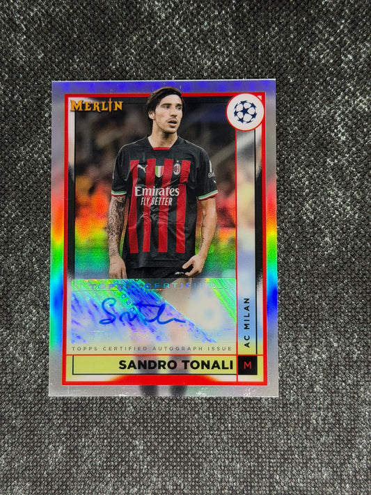 2022-23 Topps Merlin UCC Autograph Card - Sandro Tonali