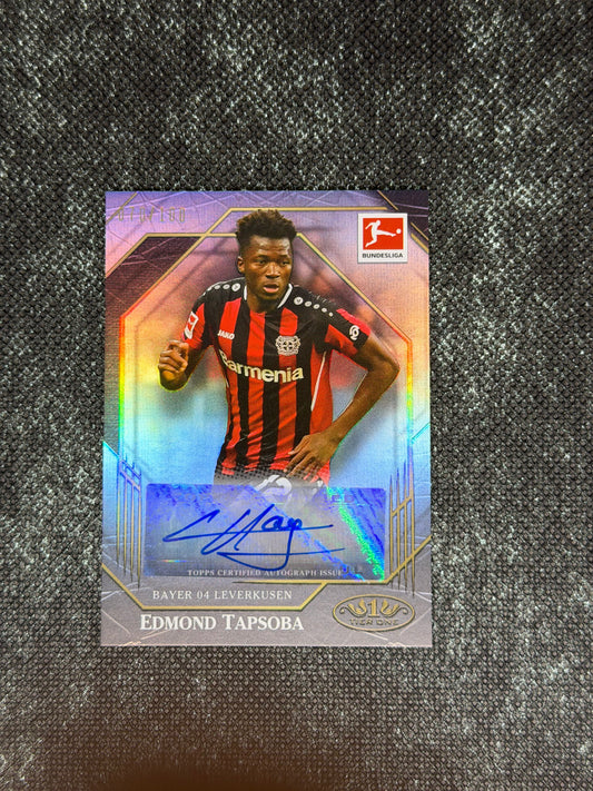 2021-22 Topps Tier One Bundesliga Ball Magnet Autograph Card 070/100 - Edmond Tapsoba