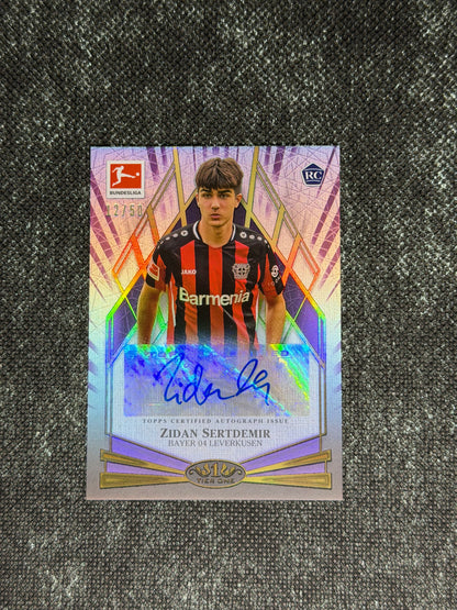 2021-22 Topps Tier One-Bundesliga Young Gold Autograph Card 12/50 - Zidan Sertdemir