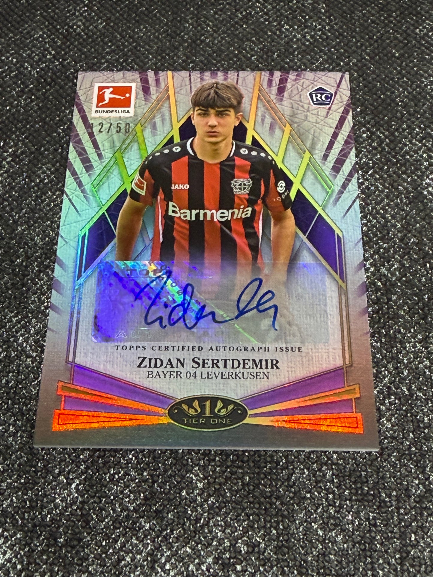2021-22 Topps Tier One-Bundesliga Young Gold Autograph Card 12/50 - Zidan Sertdemir