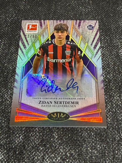 2021-22 Topps Tier One-Bundesliga Young Gold Autograph Card 12/50 - Zidan Sertdemir