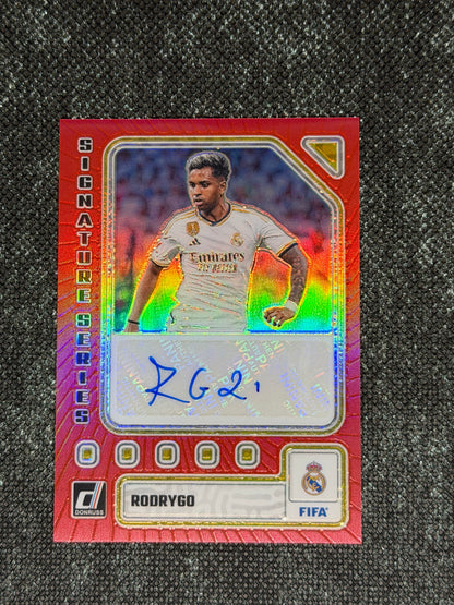 2023-24 Panini Donruss Soccer Signature Series Blue 32/49 - Rodrygo