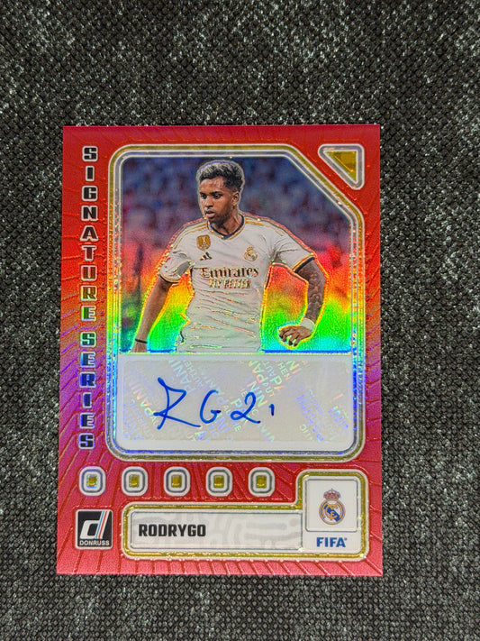 2023-24 Panini Donruss Soccer Signature Series Blue 32/49 - Rodrygo