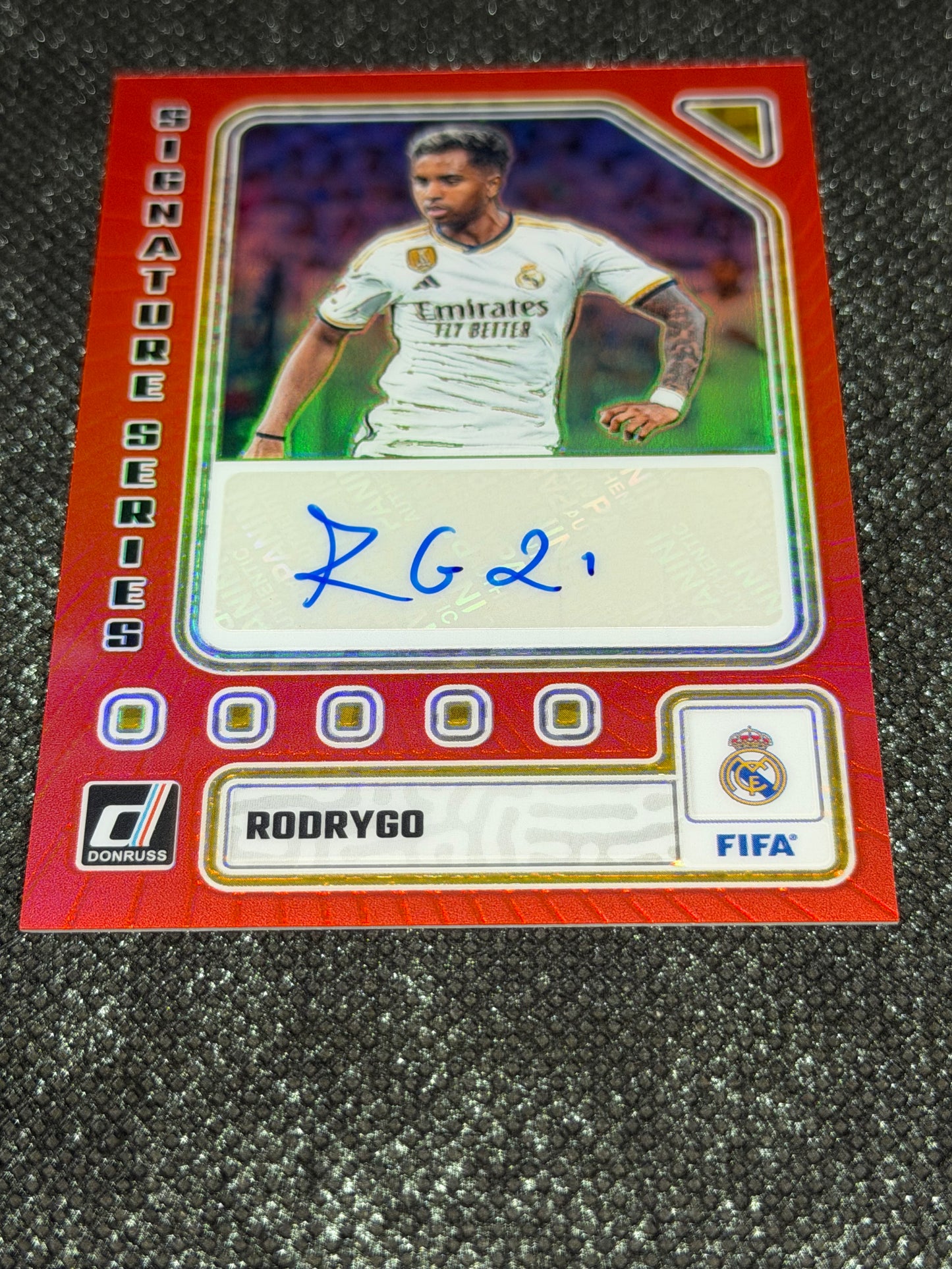 2023-24 Panini Donruss Soccer Signature Series Blue 32/49 - Rodrygo