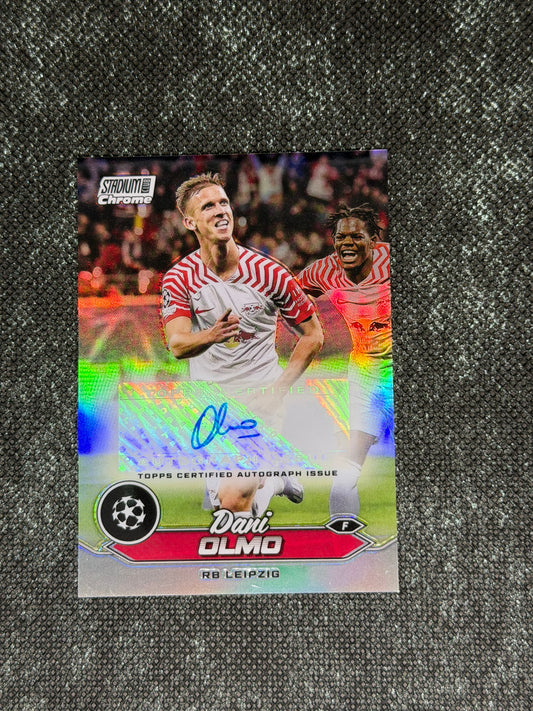 2023-24 Topps Stadium Club Chrome UEFA Champions League Autograph Card - Dani Olmo