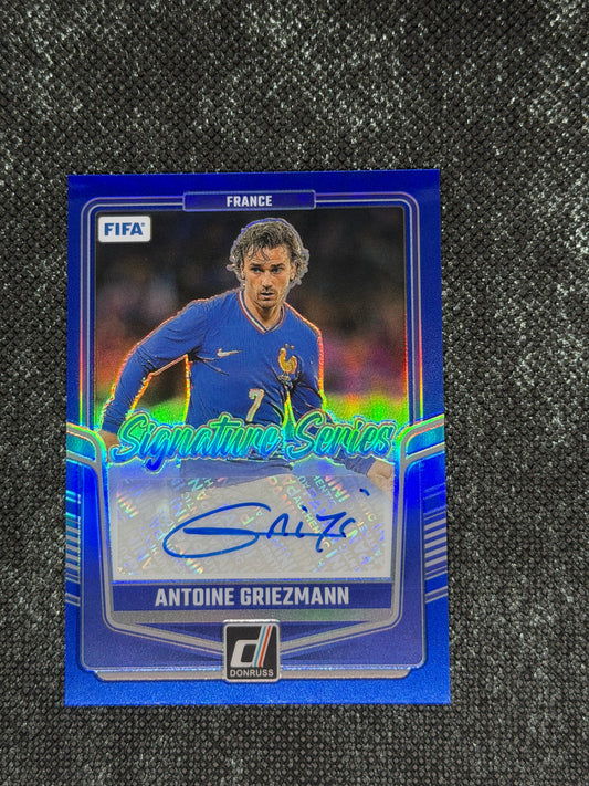 2024-25 Panini Donruss Soccer Signature Series Blue 18/49 - Antoine Griezmann