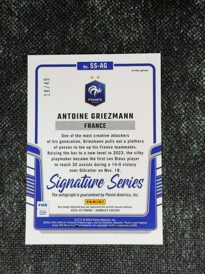2024-25 Panini Donruss Soccer Signature Series Blue 18/49 - Antoine Griezmann
