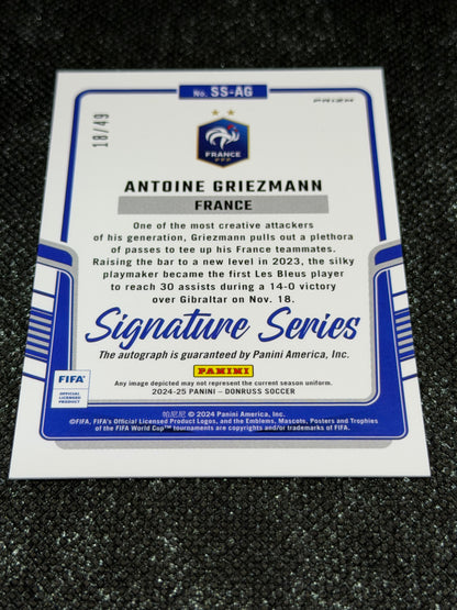 2024-25 Panini Donruss Soccer Signature Series Blue 18/49 - Antoine Griezmann