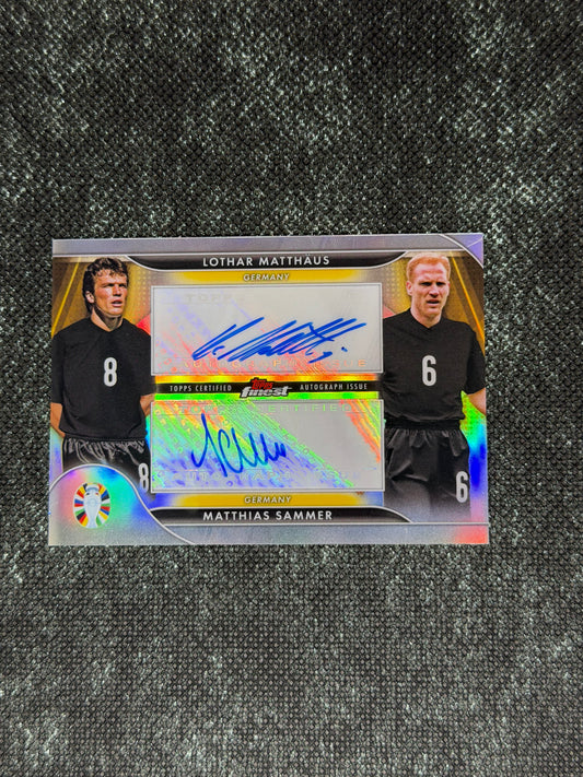 Topps Finest - Road to UEFA Euro 2024 Finest Dual Autograph - Lothar Matthaus & Matthias Sammer