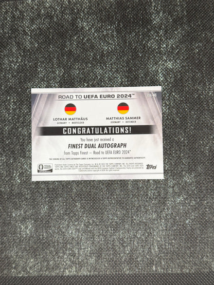 Topps Finest - Road to UEFA Euro 2024 Finest Dual Autograph - Lothar Matthaus & Matthias Sammer