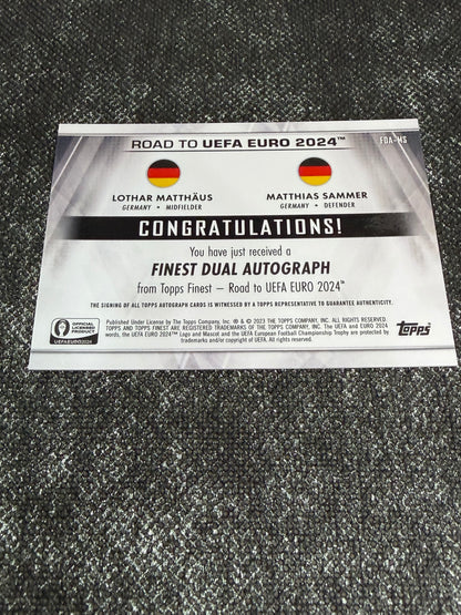 Topps Finest - Road to UEFA Euro 2024 Finest Dual Autograph - Lothar Matthaus & Matthias Sammer