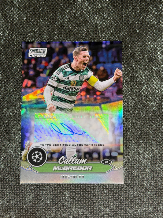 2023-24 Topps Stadium Club Chrome UEFA Champions League Autograph Card - Callum McGregor