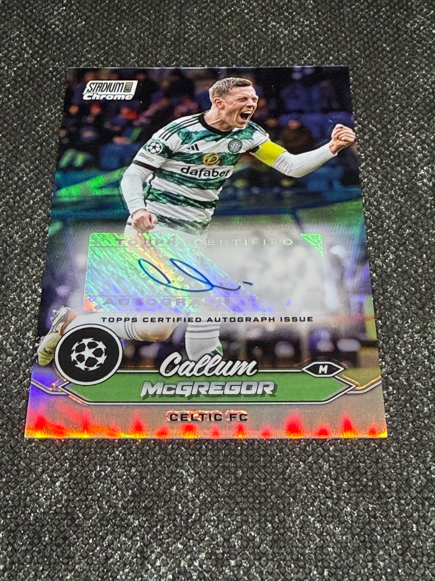 2023-24 Topps Stadium Club Chrome UEFA Champions League Autograph Card - Callum McGregor