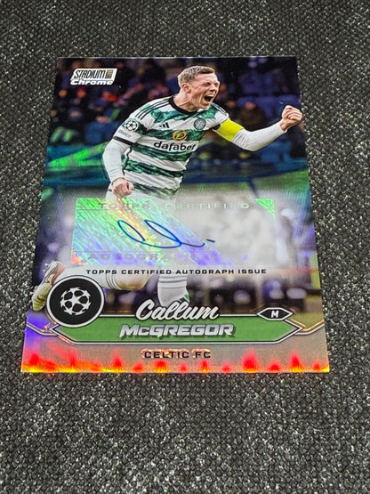 2023-24 Topps Stadium Club Chrome UEFA Champions League Autograph Card - Callum McGregor