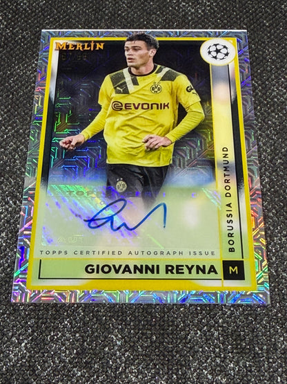 2022-23 Topps Merlin UEFA Club Competitions Autograph Card 67/99 - Giovanni Reyna