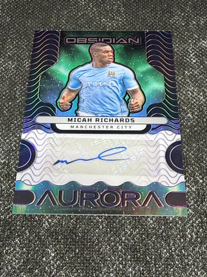 2023-24 Panini Obsidian Soccer Aurora Autographs 40/49 - Micah Richards