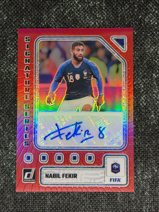 2023-24 Panini Donruss Soccer Signature Series Red 45/49 - Nabil Fekir