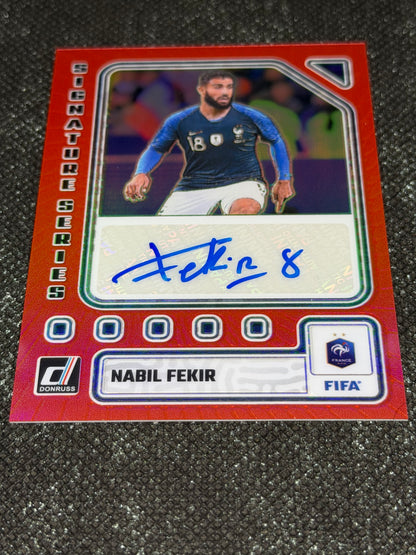 2023-24 Panini Donruss Soccer Signature Series Red 45/49 - Nabil Fekir