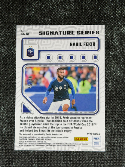 2023-24 Panini Donruss Soccer Signature Series Red 45/49 - Nabil Fekir