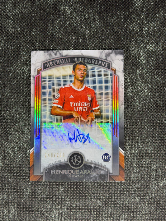 2022-23 Topps UEFA Champions League Museum Collection Archival Autograph Card RC 248/299 - Henrique Araujo