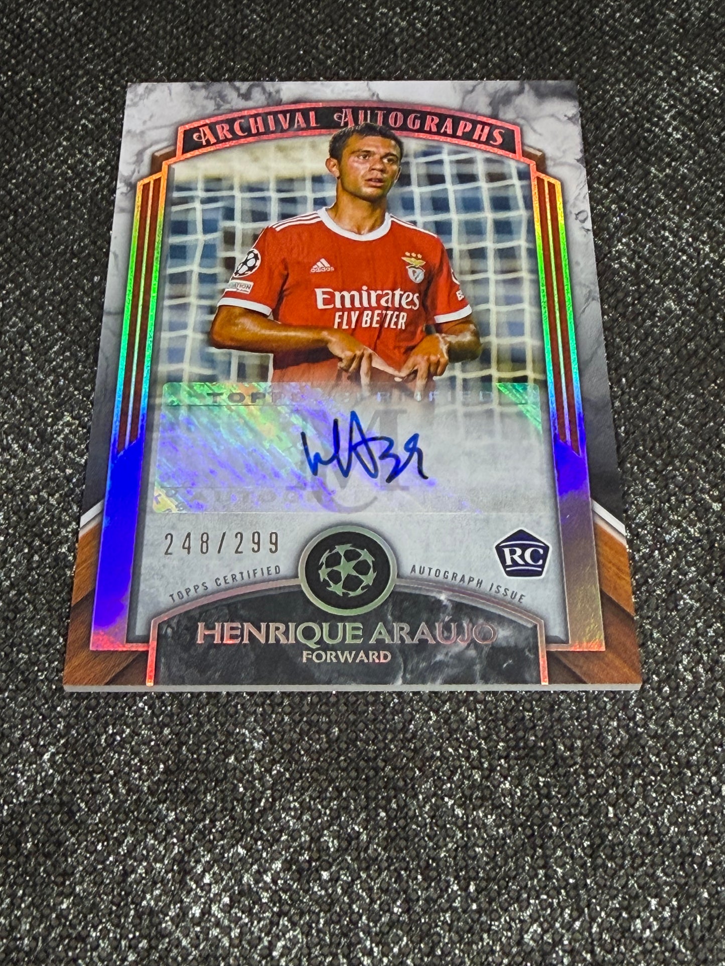 2022-23 Topps UEFA Champions League Museum Collection Archival Autograph Card RC 248/299 - Henrique Araujo
