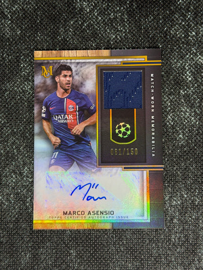 2023-24 Topps Museum Collection UEFA Champions League Autograph Relic Card 061/150 - Marco Asensio