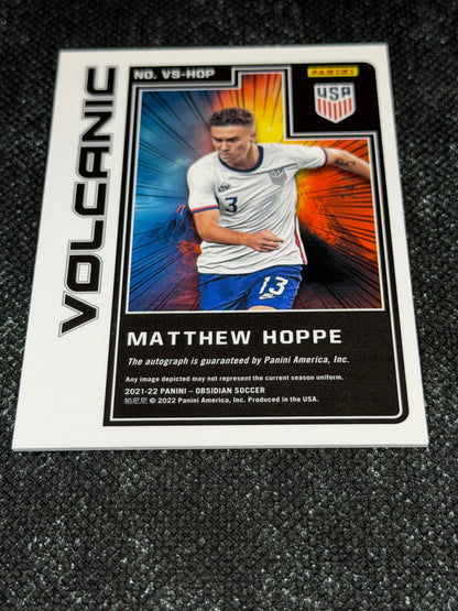 2021-22 Panini Obsidian Soccer Volcanic Signatures RC 74/75 - Matthew Hoppe