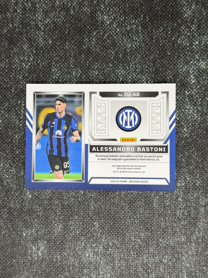 2023-24 Panini Obsidian Soccer Volcanic Dual Jersey Ink 28/50 - Alessandro Bastoni