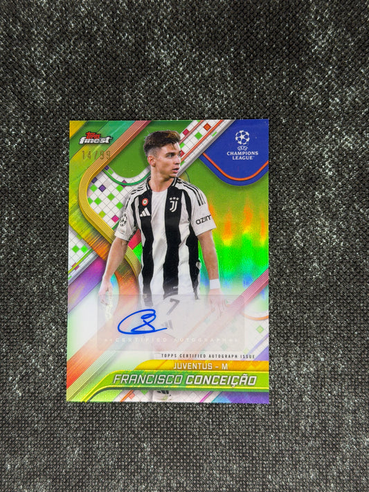 2024-25 Topps Finest UEFA Club Competitions Green Autograph 14/99 - Francisco Conceicao