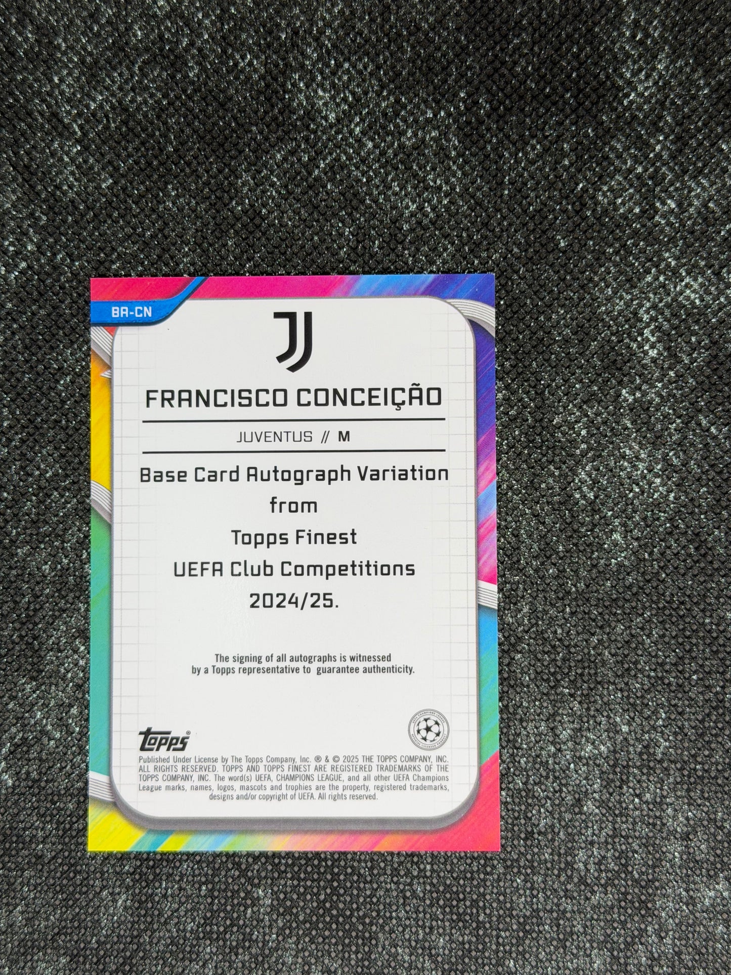 2024-25 Topps Finest UEFA Club Competitions Green Autograph 14/99 - Francisco Conceicao