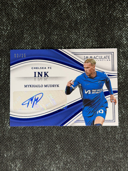 2023-24 Panini Immaculate Collection Soccer Ink 03/25 - Mykhailo Mudryk