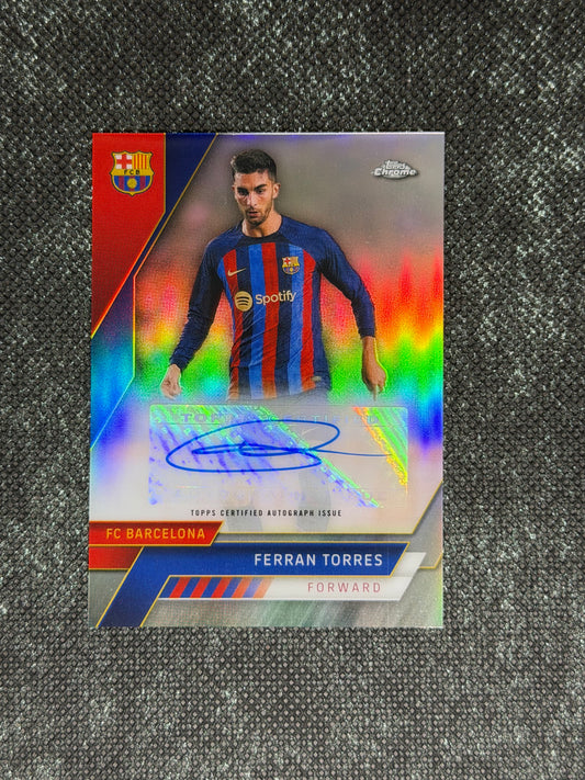 2022-23 Topps Chrome Barcelona Team Set Autograph - Ferran Torres