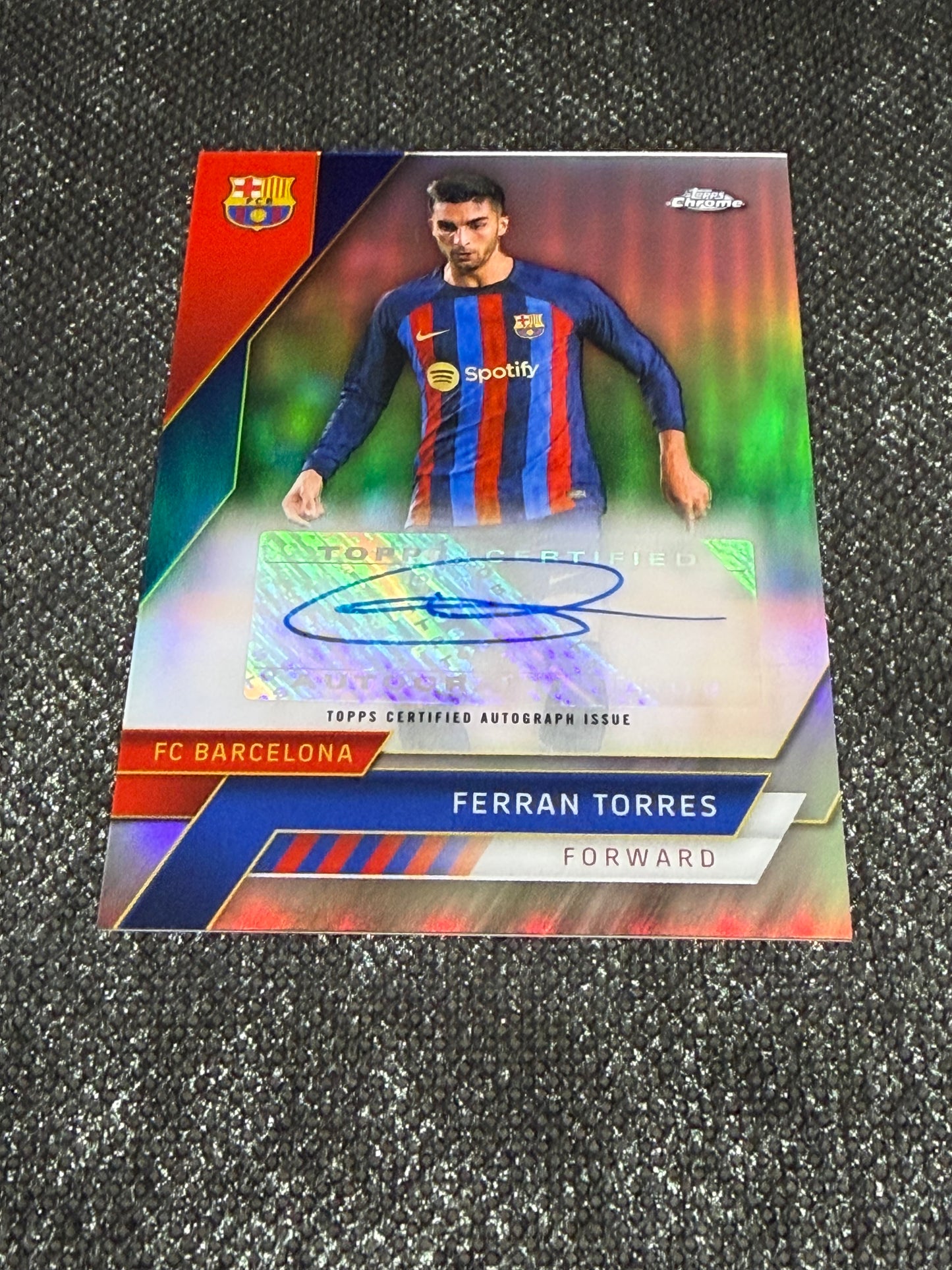 2022-23 Topps Chrome Barcelona Team Set Autograph - Ferran Torres