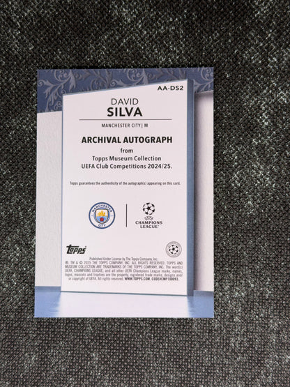2024-25 Topps Museum Collection UEFA Club Competitions Archival Autograph 41/75 - David Silva
