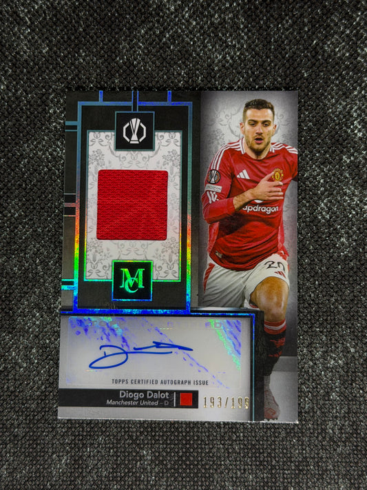 2024-25 Topps Museum Collection UEFA Club Competitions Autograph Relic Card 193/199 - Diego Dalot