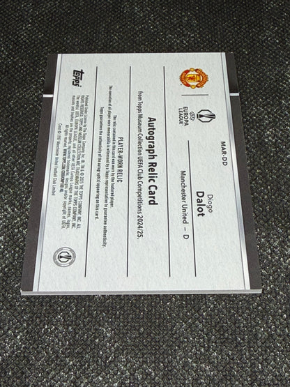 2024-25 Topps Museum Collection UEFA Club Competitions Autograph Relic Card 193/199 - Diego Dalot