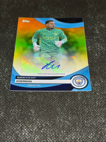 2023-24 Topps Manchester City Set Base Card Autograph Gold 18/50 - Ederson
