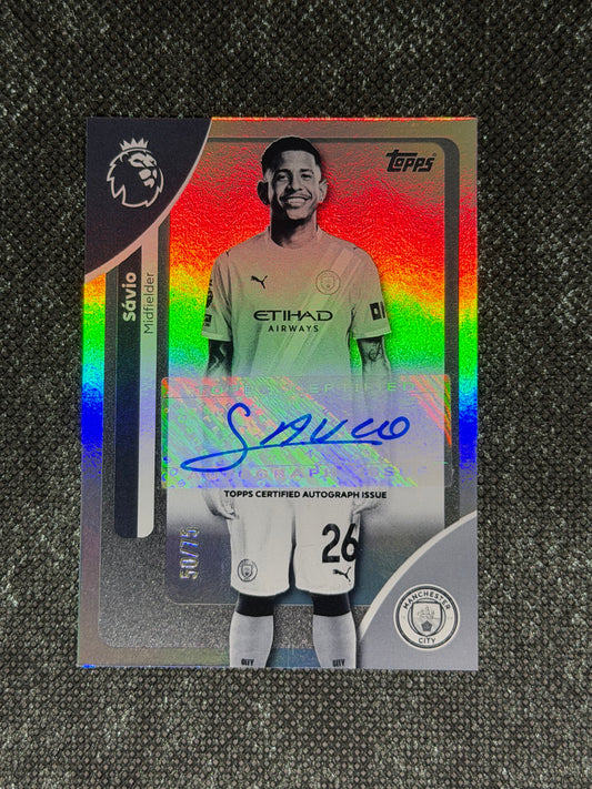 2025-26 Topps Premier League Base Players Autograph Variation 50/75 - Savinho