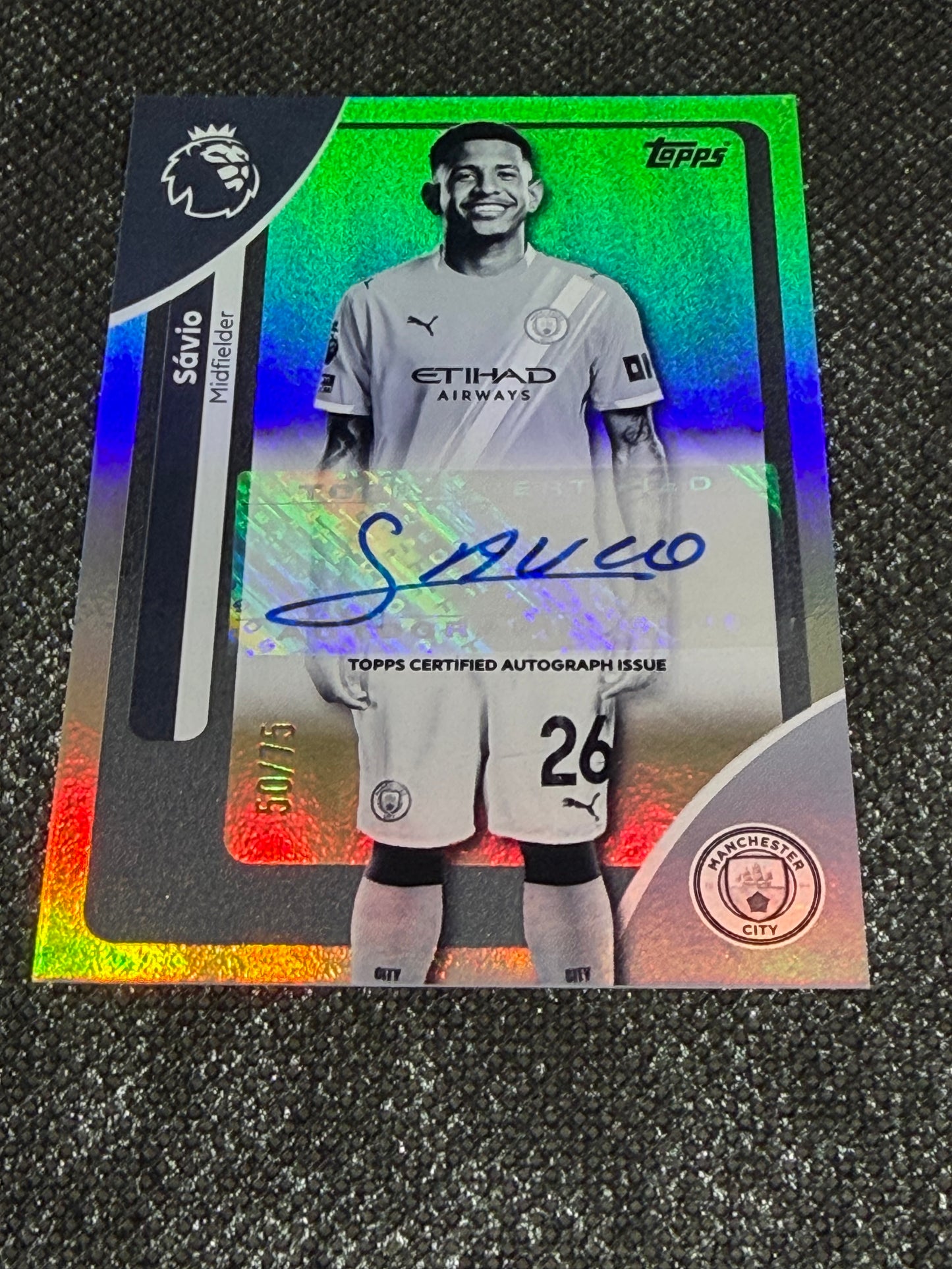 2025-26 Topps Premier League Base Players Autograph Variation 50/75 - Savinho