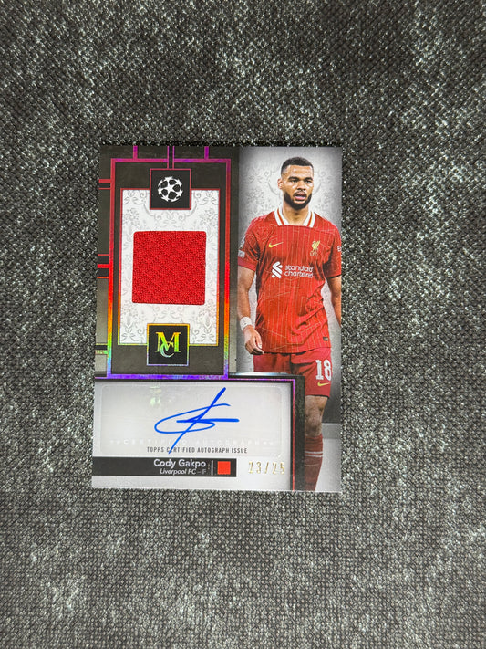 2024-25 Topps Museum Collection UEFA Club Competitions Autograph Relic Card 23/25 - Cody Gakpo