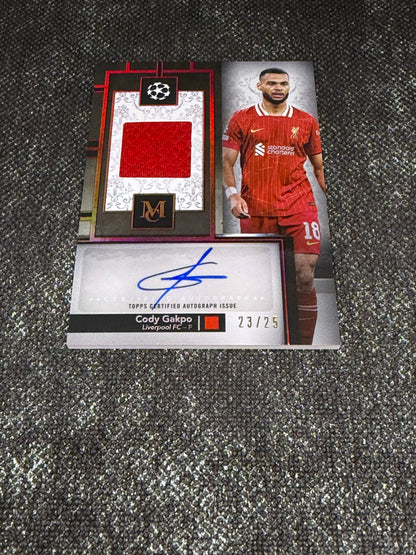 2024-25 Topps Museum Collection UEFA Club Competitions Autograph Relic Card 23/25 - Cody Gakpo