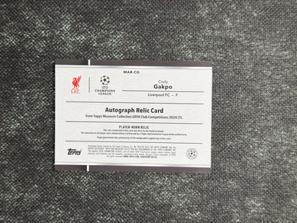 2024-25 Topps Museum Collection UEFA Club Competitions Autograph Relic Card 23/25 - Cody Gakpo